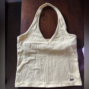 Hollister Top | Hollister Halter Top w/ Built in Bra | Color: Yellow | Size: S